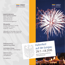 Hafenfest auf der Jungau 29.7.&ndash;1.8.2016