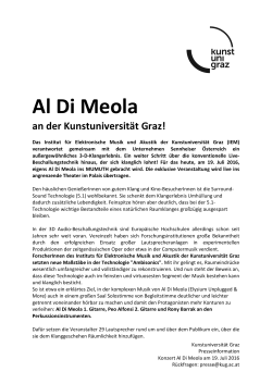 Al Di Meola - Kunstuniversität Graz