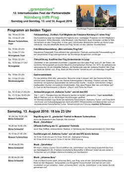 Programm des Festivals - Museen der Stadt Nürnberg