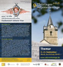 Programmflyer - Academia Musicalis Thuringiae eV