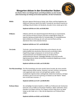 Infos zu den Bands finden Sie hier