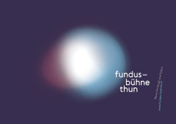 Raum für Musik und Kultur www .fundus-buehne.ch - Fundus