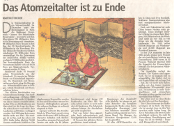 Das Atomzeitalter ist zu Ende