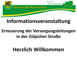 Informationsveranstaltung Zülpicher Straße