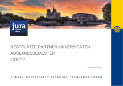 Juristische Fakultät 2016/17 - European University Viadrina