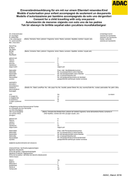 Einverständniserklärung für ein mit nur einem Elternteil reisendes Kind