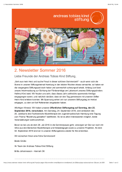 2. Newsletter Sommer 2016 - andreas-tobias-kind