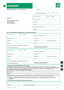 Vollmacht - PSD Bank M&uuml;nchen
