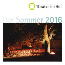 Programm 2016 - Theater im Hof