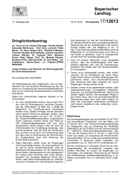 Drucksache 17/12613 - Bayerischer Landtag