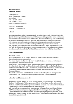 Impressum - Ihr Reiseb&uuml;ro Hessenbub