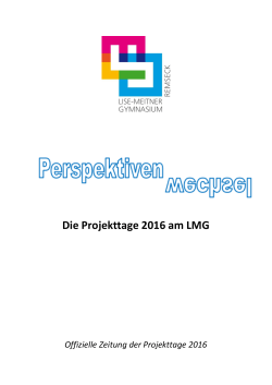 Projektzeitung der Projekttage 2016 (PDF-Datei)
