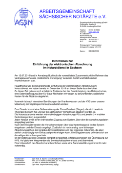 Information zur Einf&uuml;hrung der elektronischen