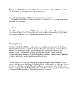 Antragsteller: Wilfried Biedermann im Namen der Kreisvorsitzenden
