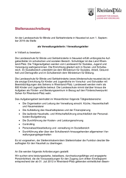 Stellenausschreibung - Verwaltungsleiter_in LBS
