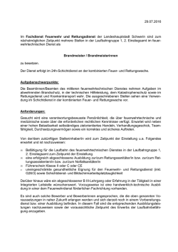 Im Fachdienst Feuerwehr und Rettungsdienst der Landeshauptstadt