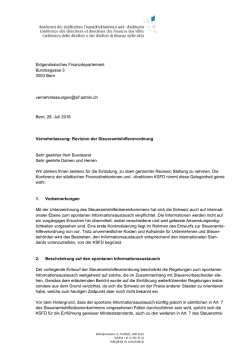 Eidgen&ouml;ssisches Finanzdepartement Bundesgasse 3 3003 Bern