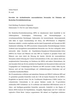 Juliane Rausch Dr. med. Korrelate der dysfunktionalen