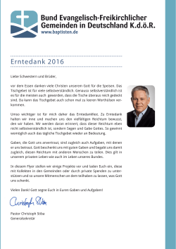 Erntedank 2016 - Bund Evangelisch
