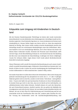 Eckpunkte zum Umgang mit Kinderehen in Deutsch