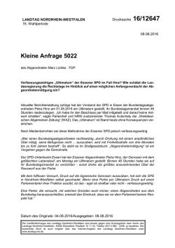 Kleine Anfrage 5022