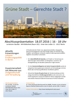 Gr&uuml;ne Stadt &ndash; Gerechte Stadt ?