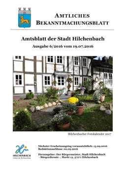 Amtsblatt der Stadt Hilchenbach