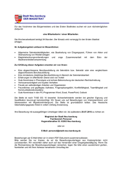 Stadt Neu-Isenburg DER MAGISTRAT