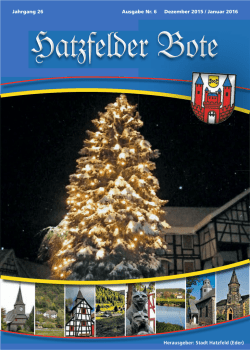 Jahrgang 26 Ausgabe Nr. 6 Dezember 2015
