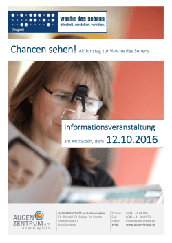 Programm als PDF ansehen - Augenzentrum am Johannisplatz