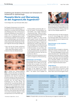 Plusoptix-Werte und Überweisung an den Augenarzt/die Augenärztin*