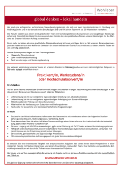 global denken &ndash; lokal handeln Wohlleber