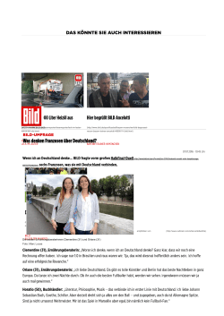 BILD-Umfrage | Was denken Franzosen über Deutschland