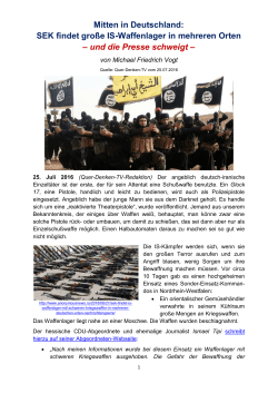 Mitten in Deutschland: SEK findet große IS