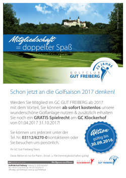 Mitgliedschaft - Golfclub Gut Freiberg
