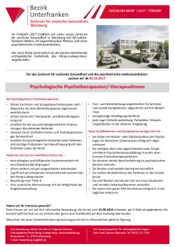 Druckversion Ausschreibung Psychologische PSychotherapeuten
