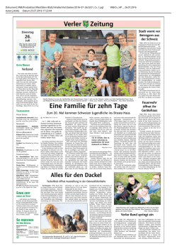Schweizer Jugendliche in Verl Sommer 2016 - Verler - Droste-Haus