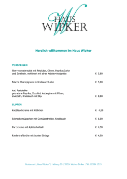 Herzlich willkommen im Haus Wipker