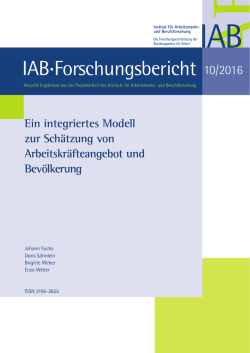 Ein integriertes Modell zur Sch&auml;tzung von Arbeitskr&auml;fteangebot