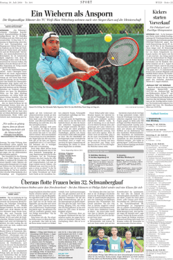 Ein Wiehern als Ansporn - Tennisclub Wei&szlig;