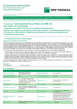 Produktinformationsblatt