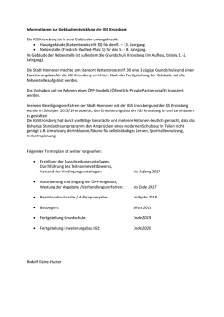 Informationen zur Geb&auml;udeentwicklung der IGS Kronsberg Die IGS