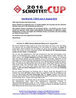 Infobrief 7 - Schotter Cup