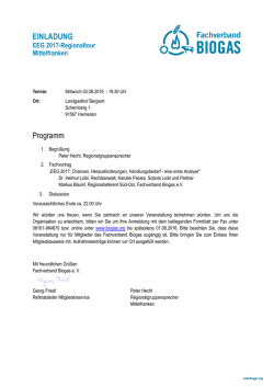 EEG 2017- Chancen Herausforderungen Handlungsbedarf, erste