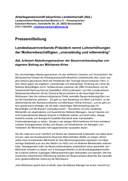 Pressemitteilung - AbL Niedersachsen