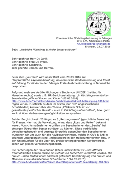 Link zum Brief - Ehrenamtliche Flüchtlingsbetreuung in Erlangen e. V.