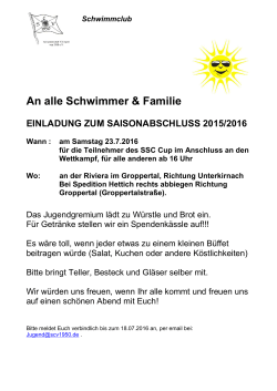 E-Mail Dokumentvorlage - Schwimm