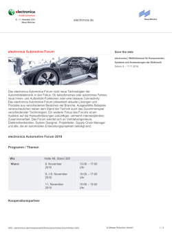 electronica Automotive Forum