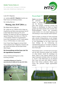 Padel-Tennis in Hamburg - Heider Tennis-Club