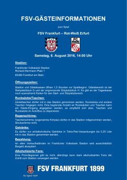 FSV Frankfurt - FC Rot Weiß Erfurt